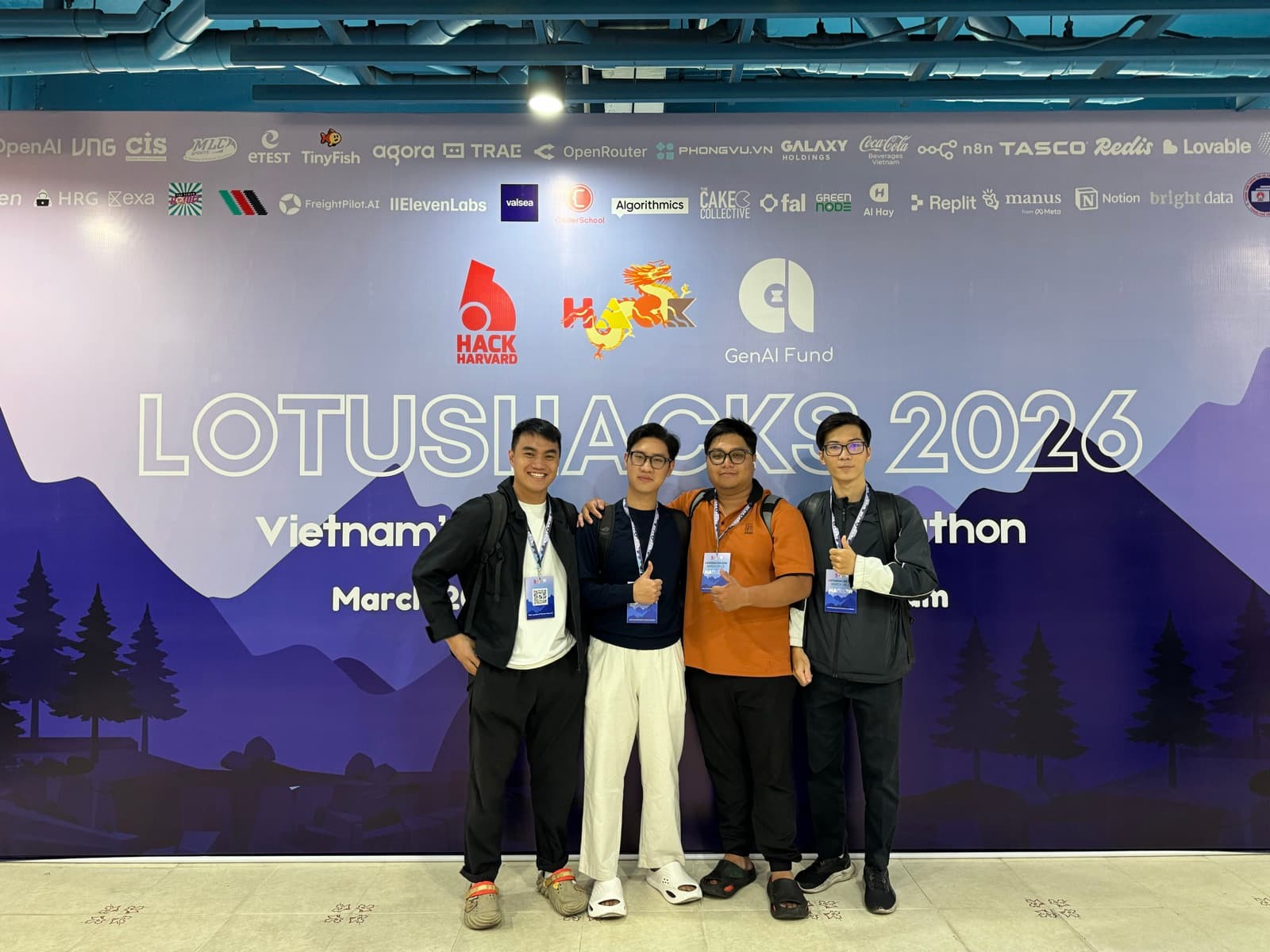 LotusHacks — TrustLoop AI team on stage